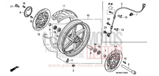 ROUE AVANT VFR8006 de 2006